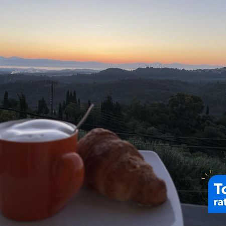 Schoenes Familienappartement In Pelekas, Corfu Mit Meerblick Экстерьер фото