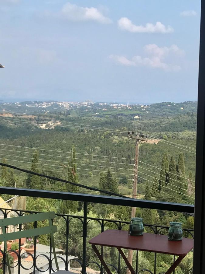 Schoenes Familienappartement In Pelekas, Corfu Mit Meerblick Экстерьер фото