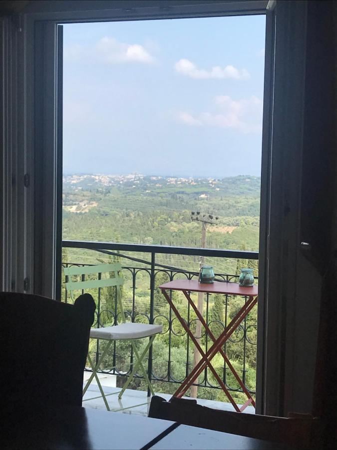 Schoenes Familienappartement In Pelekas, Corfu Mit Meerblick Экстерьер фото