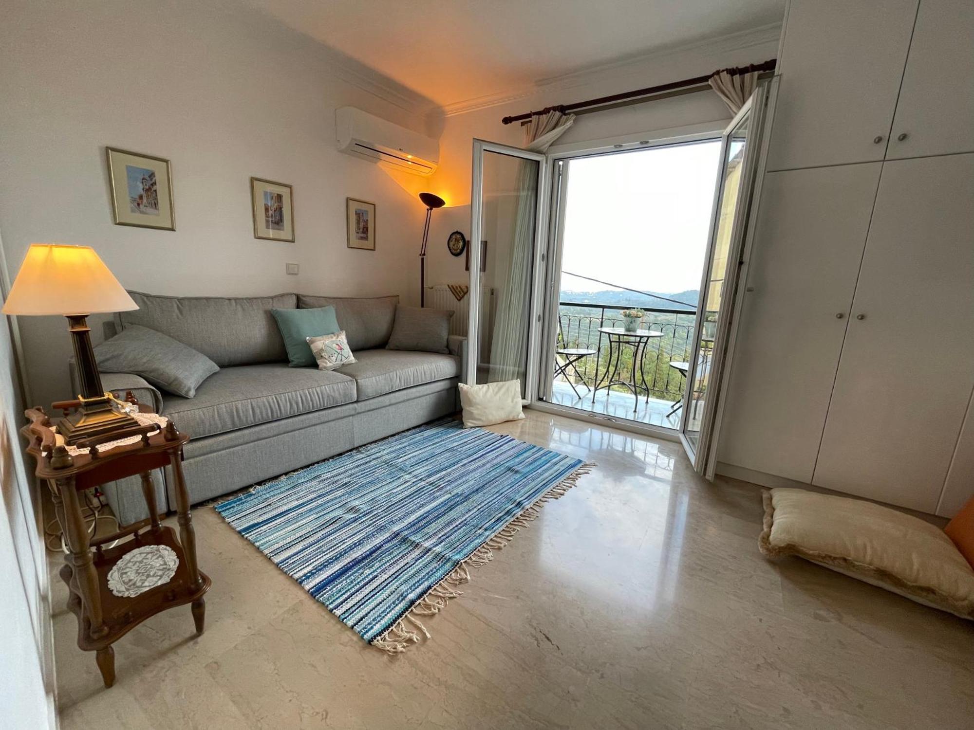 Schoenes Familienappartement In Pelekas, Corfu Mit Meerblick Экстерьер фото
